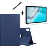 Wowacs Huawei Matepad 11" 2023 360° Dönebilen Standlı Tablet Kılıfı Ekran Koruyucu ve Kalem Seti Lacivert - MatePad 11 2023