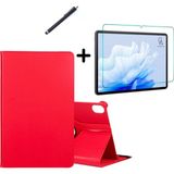 Wowacs Huawei Matepad 11.5" 2023 Uyumlu 360° Dönebilen Standlı Tablet Kılıfı Ekran Koruyucu ve Kalem Seti - Kırmızı