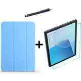Wowacs Huawei Matepad Se 10.4 Inç Uyumlu Uyku Modlu Smart Tablet Kılıfı Ekran Koruyucu ve Kalem Seti - Mavi