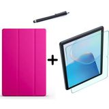 Wowacs Huawei Matepad Se 10.4 Inç Uyumlu Uyku Modlu Smart Tablet Kılıfı Ekran Koruyucu ve Kalem Seti - Pembe