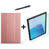 Wowacs Huawei Matepad Se 10.4 Inç Uyumlu Uyku Modlu Smart Tablet Kılıfı Ekran Koruyucu ve Kalem Seti - Rose Gold