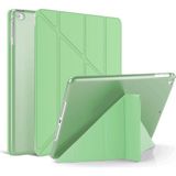 Wowacs iPad 10.nesil 10.9" (A2696-A2757) Uyumlu Kılıf 3 Farklı Stand Kalemlikli Tri Folding Tablet Kılıfı - Açık Yeşil