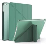Wowacs iPad 10.nesil 10.9" (A2696-A2757) Uyumlu Kılıf 3 Farklı Stand Kalemlikli Tri Folding Tablet Kılıfı - Koyu Yeşil