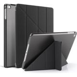 Wowacs iPad 10.nesil 10.9" (A2696-A2757) Uyumlu Kılıf 3 Farklı Stand Kalemlikli Tri Folding Tablet Kılıfı - Siyah