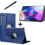 Wowacs Lenovo Tab M10 Gen 3 (3. Nesil) TB-328F T610 ZAAE0015TR Tablet Kılıfı Ekran Koruyucu ve Kalem Seti - Lacivert