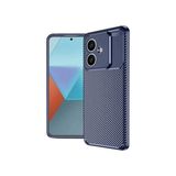Wowacs Oppo A3 Uyumlu Kılıf Karbon Tasarım Kamera Korumalı Silikon Telefon Kılıfı Kapak - Lacivert