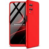 Wowacs Oppo A54 4g ile Uyumlu Kılıf 3 Parçalı Tam Koruma Dayanıklı Soft Ince Kılıf - Kırmızı
