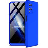 Wowacs Oppo A54 4g ile Uyumlu Kılıf 3 Parçalı Tam Koruma Dayanıklı Soft Ince Kılıf - Mavi