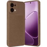 Wowacs Oppo A6 Pro 4g Uyumlu Kılıf Karbon Tasarım Kamera Korumalı Silikon Telefon Kılıfı Kapak - Kahverengi
