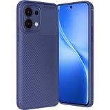 Wowacs Oppo A6 Pro 4g Uyumlu Kılıf Karbon Tasarım Kamera Korumalı Silikon Telefon Kılıfı Kapak - Lacivert