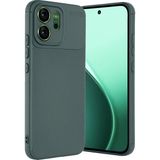 Wowacs Oppo Reno 14F Uyumlu Kılıf Karbon Tasarım Kamera Korumalı Silikon Telefon Kılıfı Kapak - Koyu Yeşil - Reno 14 F