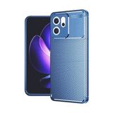 Wowacs Oppo Reno 14F Uyumlu Kılıf Karbon Tasarım Kamera Korumalı Silikon Telefon Kılıfı Kapak - Lacivert - Reno 14 F