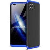 Wowacs Oppo Reno 4 Lite ile Uyumlu Kılıf 3 Parçalı Tam Koruma Dayanıklı Soft Ince Kılıf - Siyah - Mavi