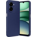 Wowacs Samsung Galaxy A07 Uyumlu Kılıf Karbon Tasarım Kamera Korumalı Silikon Telefon Kılıfı Kapak - Lacivert