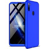 Wowacs Samsung Galaxy A11 ile Uyumlu Kılıf 3 Parçalı Tam Koruma Dayanıklı Soft Ince Kılıf - Mavi
