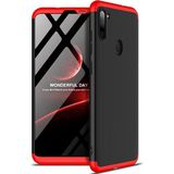 Wowacs Samsung Galaxy A11 ile Uyumlu Kılıf 3 Parçalı Tam Koruma Dayanıklı Soft Ince Kılıf - Siyah - Kırmızı