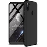 Wowacs Samsung Galaxy A11 ile Uyumlu Kılıf 3 Parçalı Tam Koruma Dayanıklı Soft Ince Kılıf - Siyah