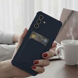 Wowacs Samsung Galaxy A17 Uyumlu Arka Kamera Korumalı Kart Koyulabilen Silikon Kartlıklı Kılıf Kapak - Lacivert