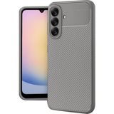 Wowacs Samsung Galaxy A17 Uyumlu Kılıf Karbon Tasarım Kamera Korumalı Silikon Telefon Kılıfı Kapak - Gri
