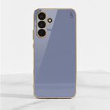 Wowacs Samsung Galaxy A17 Uyumlu Kılıf Kenarları Parlak Altın Renkli Kamera Korumalı Soft Tasarım Kılıf - Mavi