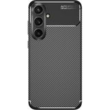 Wowacs Samsung Galaxy A26 Uyumlu Kılıf Karbon Tasarım Kamera Korumalı Silikon Telefon Kılıfı Kapak - Siyah