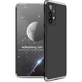 wowacs Samsung Galaxy A53 5g ile Uyumlu Kılıf 3 Parçalı Tam Koruma Dayanıklı Soft Ince Kılıf - Siyah - Gri