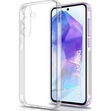 Wowacs Samsung Galaxy A55 5g ile Uyumlu Kılıf Şeffaf Kamera Korumalı Esnek Silikon Telefon Kılıfı Kapak