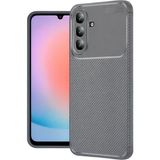 Wowacs Samsung Galaxy A57 5g Uyumlu Kılıf Karbon Tasarım Kamera Korumalı Silikon Telefon Kılıfı Kapak - Gri