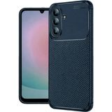 Wowacs Samsung Galaxy A57 5g Uyumlu Kılıf Karbon Tasarım Kamera Korumalı Silikon Telefon Kılıfı Kapak - Lacivert
