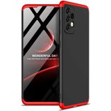 Wowacs Samsung Galaxy A72 ile Uyumlu Kılıf 3 Parçalı Tam Koruma Dayanıklı Soft Ince Kılıf - Siyah - Kırmızı