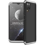 Wowacs Samsung Galaxy M12 ile Uyumlu Kılıf 3 Parçalı Tam Koruma Dayanıklı Soft Ince Kılıf - Siyah - Gri