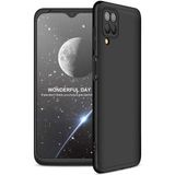 Wowacs Samsung Galaxy M12 ile Uyumlu Kılıf 3 Parçalı Tam Koruma Dayanıklı Soft Ince Kılıf - Siyah