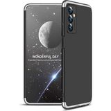 wowacs Samsung Galaxy M23 ile Uyumlu Kılıf 3 Parçalı Tam Koruma Dayanıklı Soft Ince Kılıf - Siyah - Gri