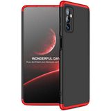 Wowacs Samsung Galaxy M52 ile Uyumlu Kılıf 3 Parçalı Tam Koruma Dayanıklı Soft Ince Kılıf - Siyah - Kırmızı