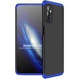 Wowacs Samsung Galaxy M52 ile Uyumlu Kılıf 3 Parçalı Tam Koruma Dayanıklı Soft Ince Kılıf - Siyah - Mavi
