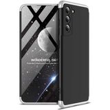 Wowacs Samsung Galaxy S21 Plus ile Uyumlu Kılıf 3 Parçalı Tam Koruma Dayanıklı Soft Ince Kılıf - Siyah - Gri