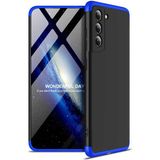 Wowacs Samsung Galaxy S21 Plus ile Uyumlu Kılıf 3 Parçalı Tam Koruma Dayanıklı Soft Ince Kılıf - Siyah - Mavi