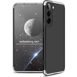 wowacs Samsung Galaxy S22 Plus ile Uyumlu Kılıf 3 Parçalı Tam Koruma Dayanıklı Soft Ince Kılıf - Siyah - Gri