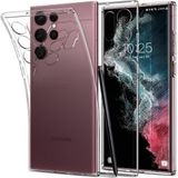 Wowacs Samsung Galaxy S22 Ultra ile Uyumlu Kılıf Şeffaf Kamera Korumalı Esnek Silikon Telefon Kılıfı Kapak
