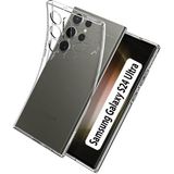 Wowacs Samsung Galaxy S24 Ultra ile Uyumlu Kılıf Şeffaf Kamera Korumalı Esnek Silikon Telefon Kılıfı Kapak