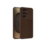 Wowacs Samsung Galaxy S26 Ultra Uyumlu Kılıf Karbon Tasarım Kamera Korumalı Silikon Telefon Kılıfı Kapak - Kahverengi