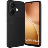 Wowacs Vivo V60 5g Uyumlu Kılıf Karbon Tasarım Kamera Korumalı Silikon Telefon Kılıfı Kapak - Siyah
