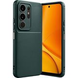 Wowacs Vivo Y29 4g Uyumlu Kılıf Karbon Tasarım Kamera Korumalı Silikon Telefon Kılıfı Kapak - Koyu Yeşil