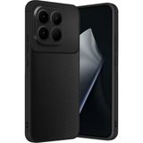 Wowacs Xiaomi 15T Uyumlu Kılıf Karbon Tasarım Kamera Korumalı Silikon Telefon Kılıfı Kapak - Siyah
