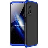 Wowacs Xiaomi Mi 10T 5g ile Uyumlu Kılıf 3 Parçalı Tam Koruma Dayanıklı Soft Ince Kılıf - Siyah - Mavi
