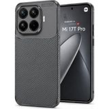 Wowacs Xiaomi Mi 17T Pro Uyumlu Kılıf Karbon Tasarım Kamera Korumalı Silikon Telefon Kılıfı Kapak - Gri