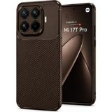 Wowacs Xiaomi Mi 17T Pro Uyumlu Kılıf Karbon Tasarım Kamera Korumalı Silikon Telefon Kılıfı Kapak - Kahverengi