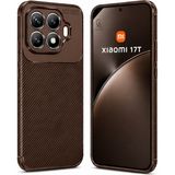 Wowacs Xiaomi Mi 17T Uyumlu Kılıf Karbon Tasarım Kamera Korumalı Silikon Telefon Kılıfı Kapak - Kahverengi