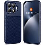 Wowacs Xiaomi Mi 17T Uyumlu Kılıf Karbon Tasarım Kamera Korumalı Silikon Telefon Kılıfı Kapak - Lacivert