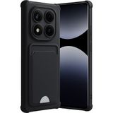 Wowacs Xiaomi Poco M8 5g Uyumlu Arka Kamera Korumalı Kart Koyulabilen Silikon Kartlıklı Kılıf Kapak - Siyah